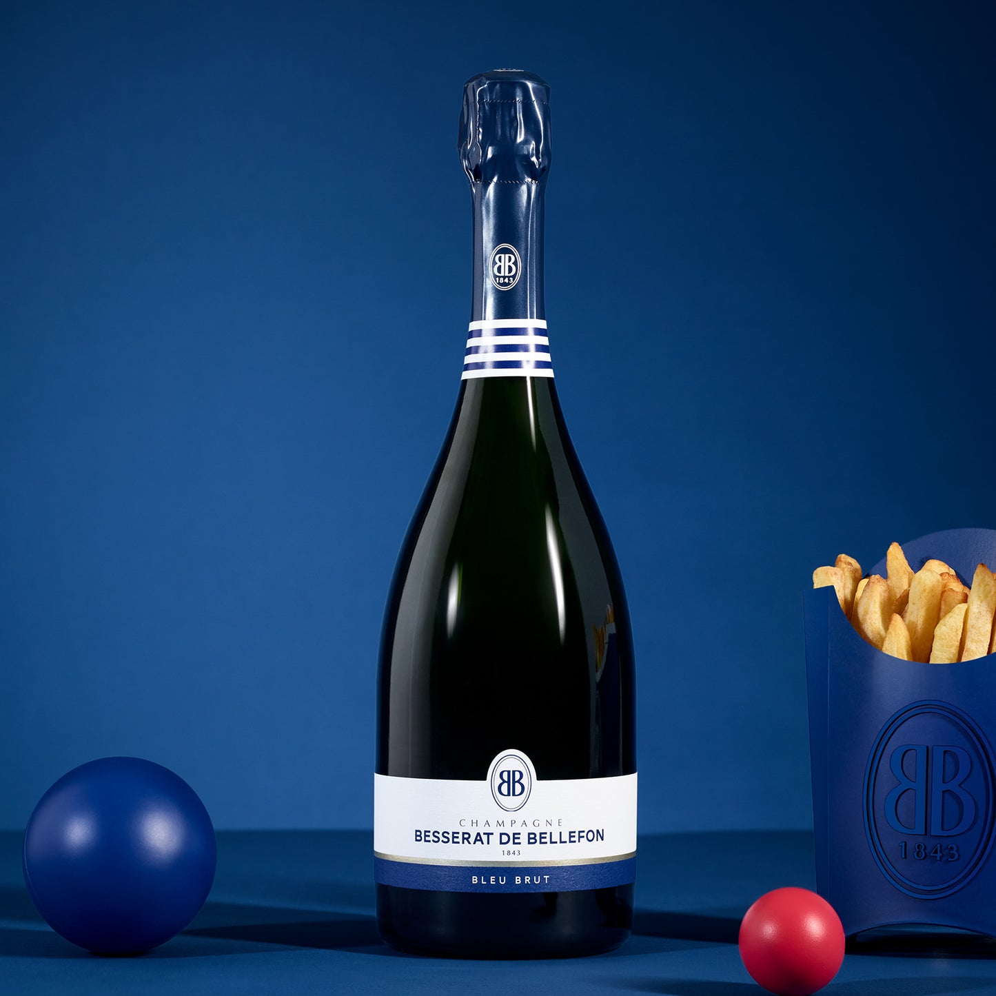 BESSERAT DE BELLFON BLEU BRUT & GLASSES