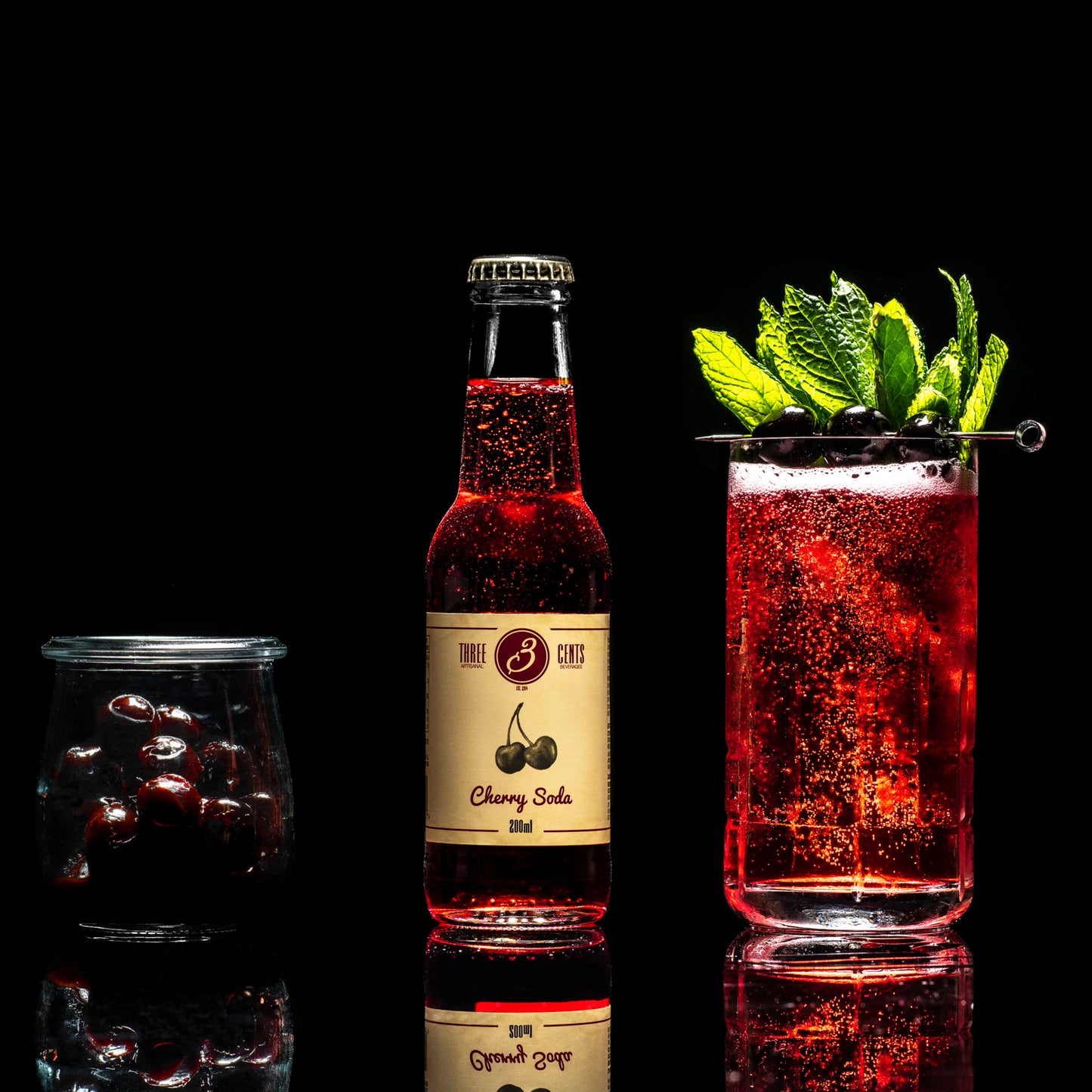 THREE CENTS CHERRY SODA CASE